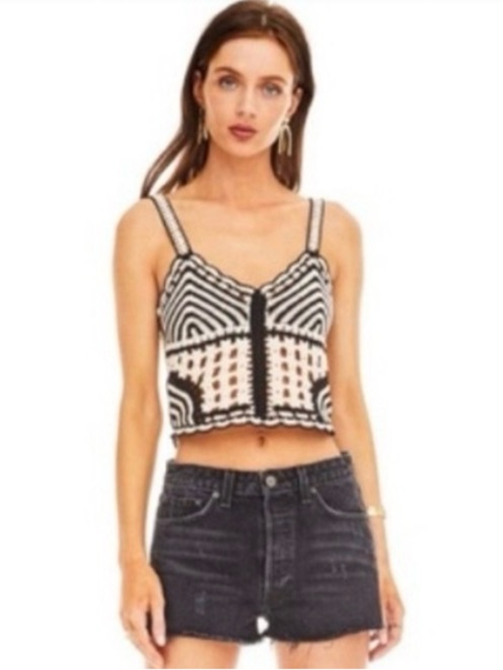 ASTR Crochet Crop Tank